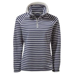 Craghoppers Women's Natalia Half-Zip Galaxy Blue Striped Fleece RRP £50