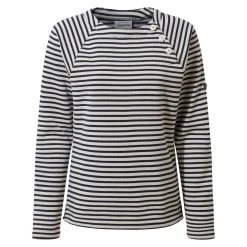 Craghoppers Women's Neela Crew Neck Insulating Jumper Navy Stripe CWA267
