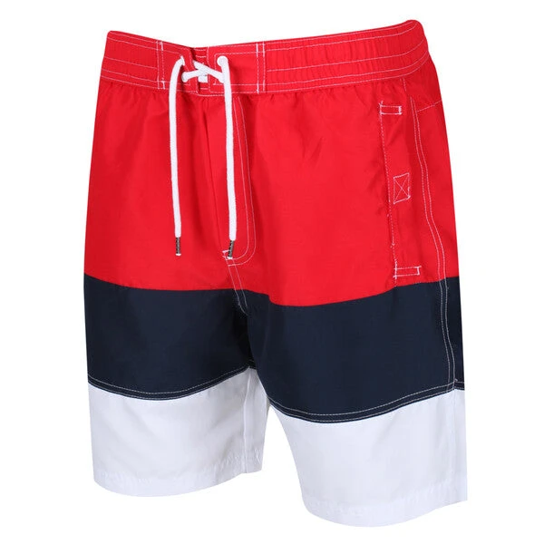 Regatta Men's Bractmor VI Swim Shorts True Red/Navy/White