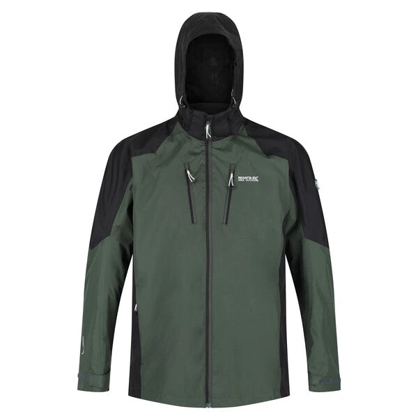 Regatta Men's Calderdale IV Waterproof Jacket Deep Forest, Black