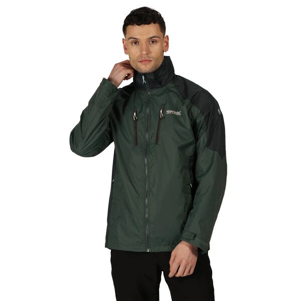 Regatta Men's Calderdale IV Waterproof Jacket Deep Forest, Black - Image 4