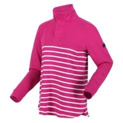 Regatta Women's Camiola II Half Button Jersey Fuchsia/White Stripe