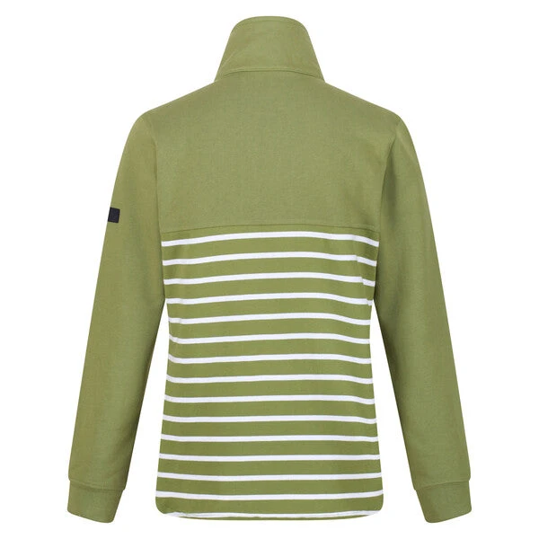 Regatta Women's Camiola II Half Button Jersey Greenfields/White Stripe - Image 4