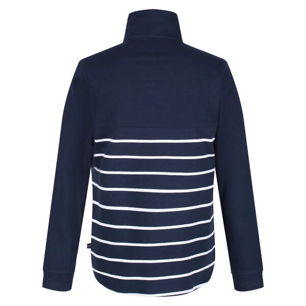 Regatta Women's Camiola II Half Button Jersey Navy/White Stripe - Image 5