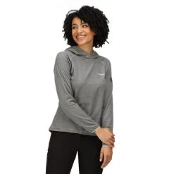Regatta Women's Montes Lightweight Fleece Hoody Light Steel/Black