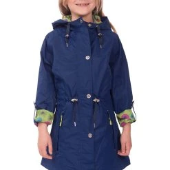 Target Dry Girl's Charlotte 3/4 Parka Navy Blue £39.95